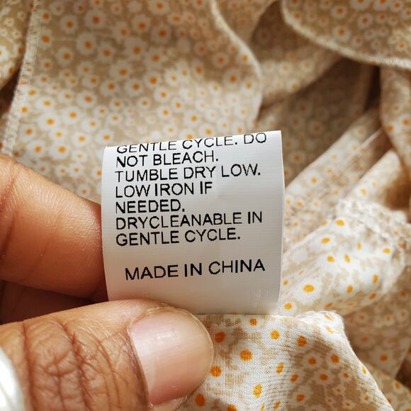 SHEIN Women's Cream Boho Floral Lightweight Tent Top 2X - Picture 7 of 7